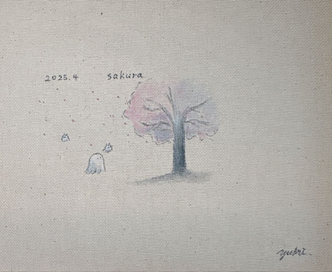 sakura アクリル画