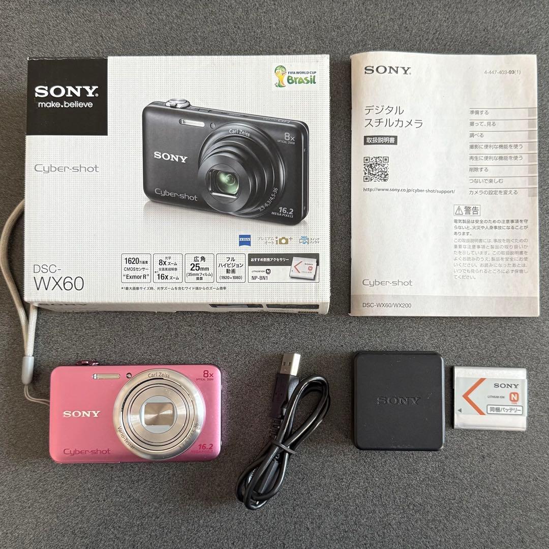 SONY Cyber-shot DSC-WX60 デジカメ ピンク【動作確認済】