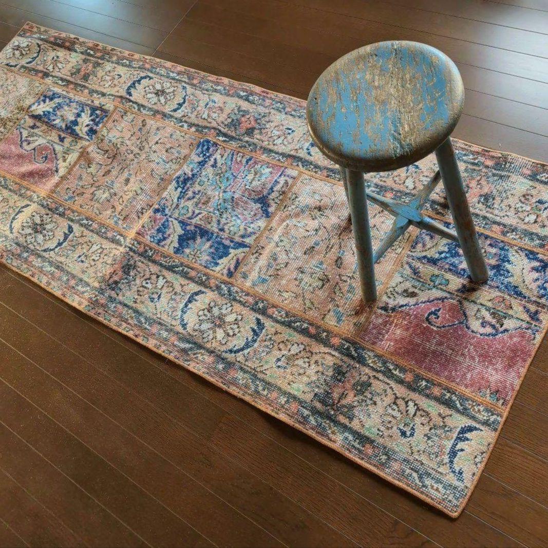 ＊ヴィンテージラグ トルコラグ ラウンドラグ Vintage rug 06＊