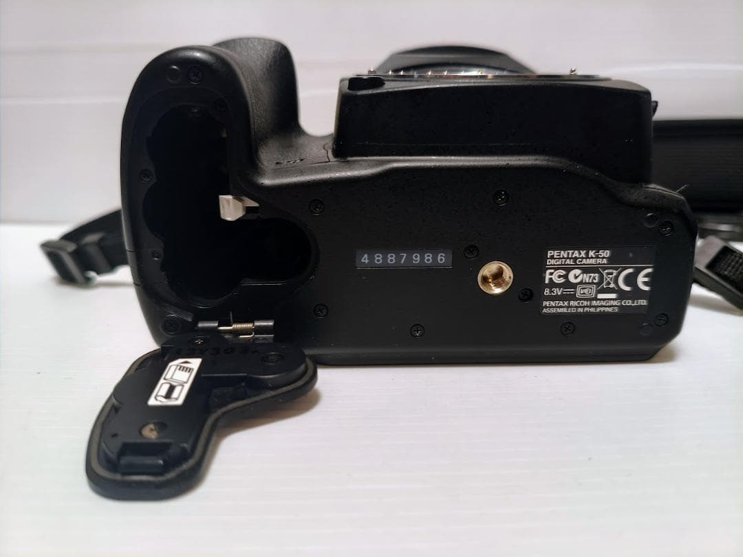 【黒死病対策】【内臓電池交換】PENTAX K-50 黒＋WRレンズ