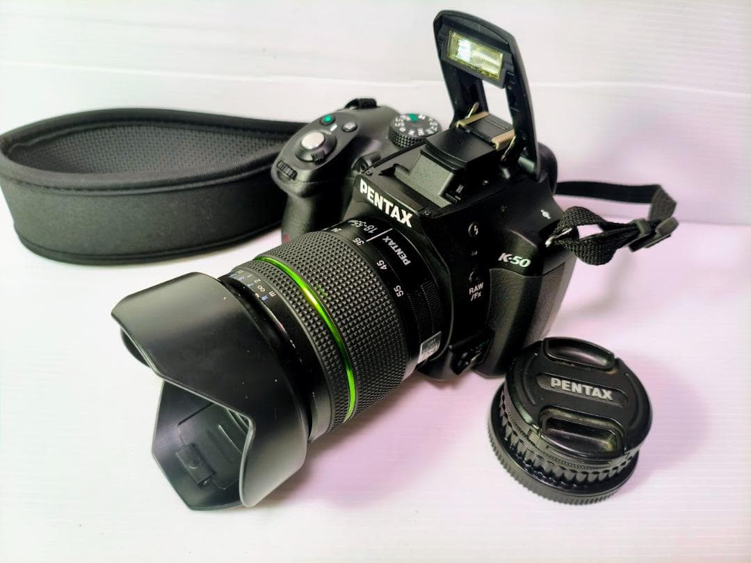 【黒死病対策】【内臓電池交換】PENTAX K-50 黒＋WRレンズ