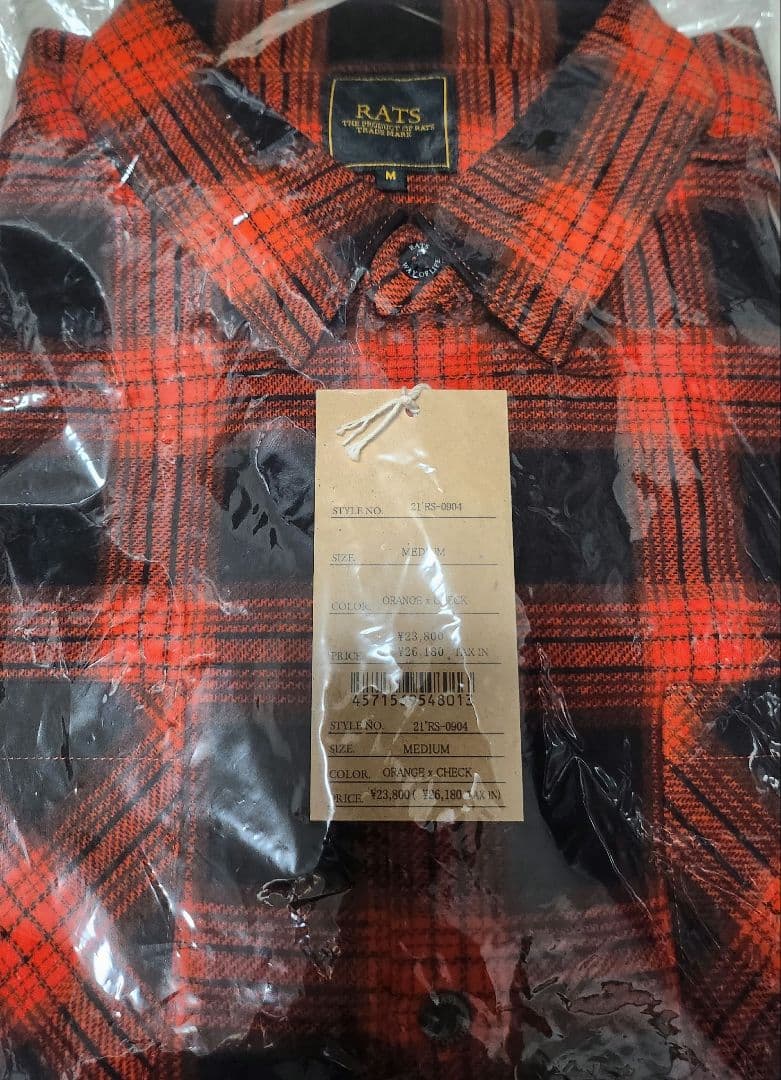 RATS PRINT FLANNEL CHECK SHIRT ラッツ キムタク