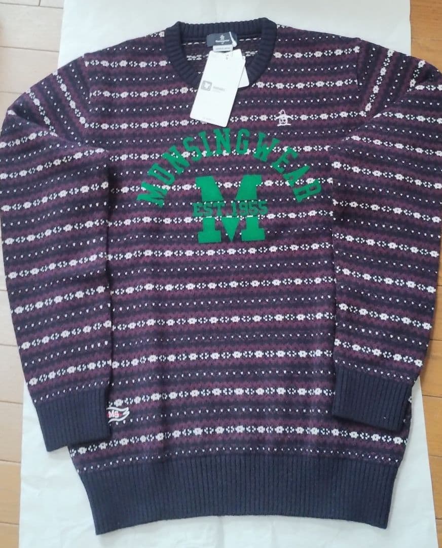 【再値下げ新品未使用】マンシングウェア　長袖クルーネックセーター