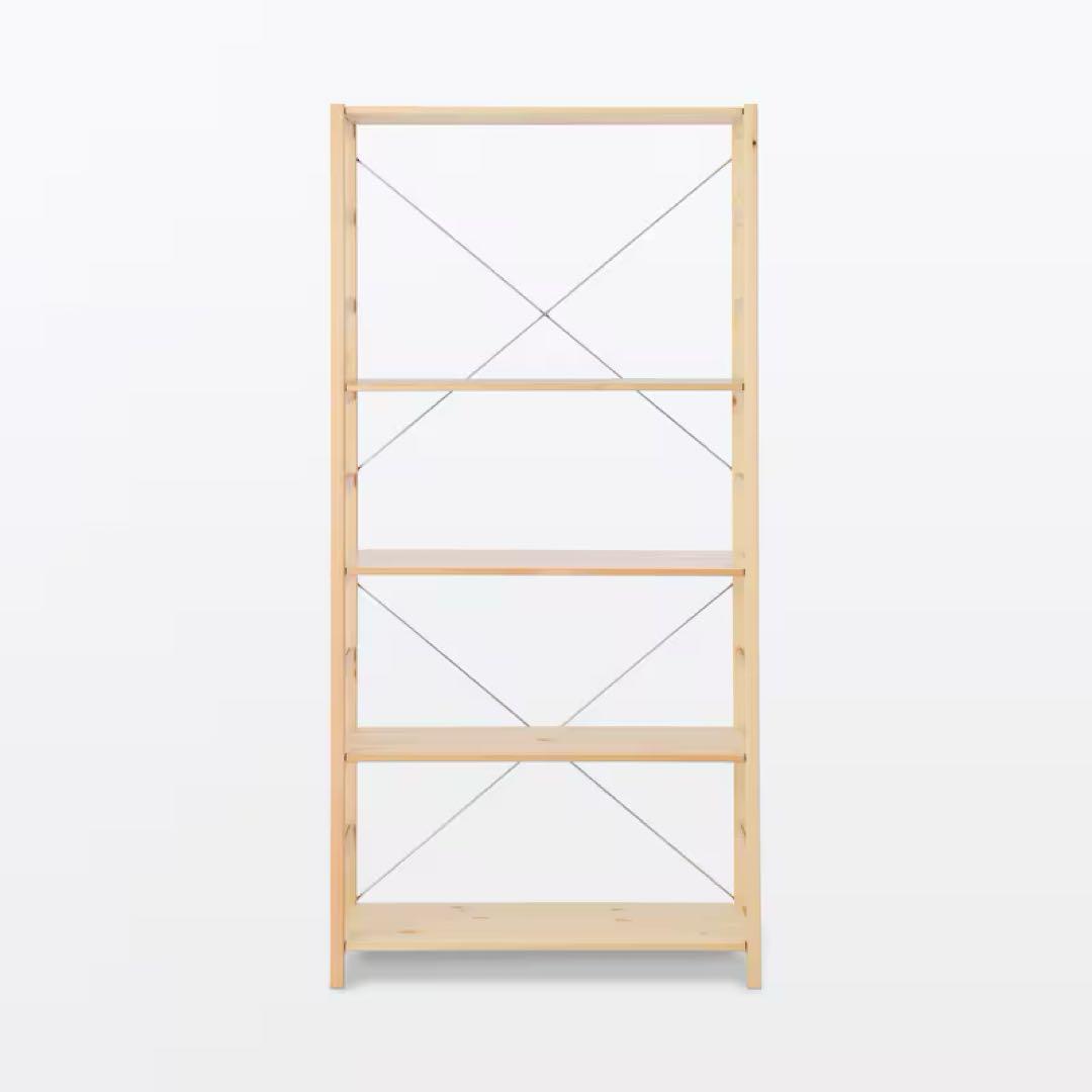【手渡しのみ】新品・未使用 無印良品　パイン材ユニットシェルフ・８６ｃｍ幅・大