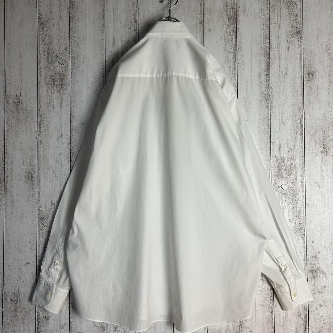 6018【超希少デザイン】ヴェトモン‪☆ラインストーンロゴ入り長袖シャツ 虹ロゴ