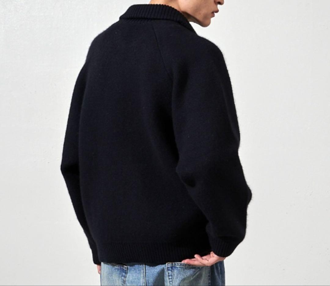 新品タグ付き！　Luis ニットブルゾン　Sサイズ ブラック　ルイス