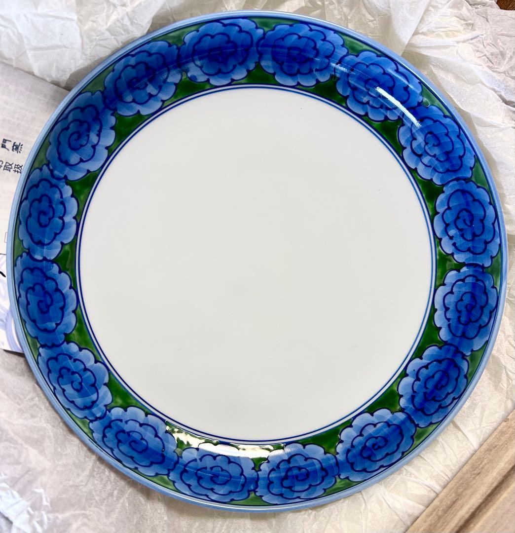 人間国宝　源右衛門窯　染錦雲紋大鉢　桐箱