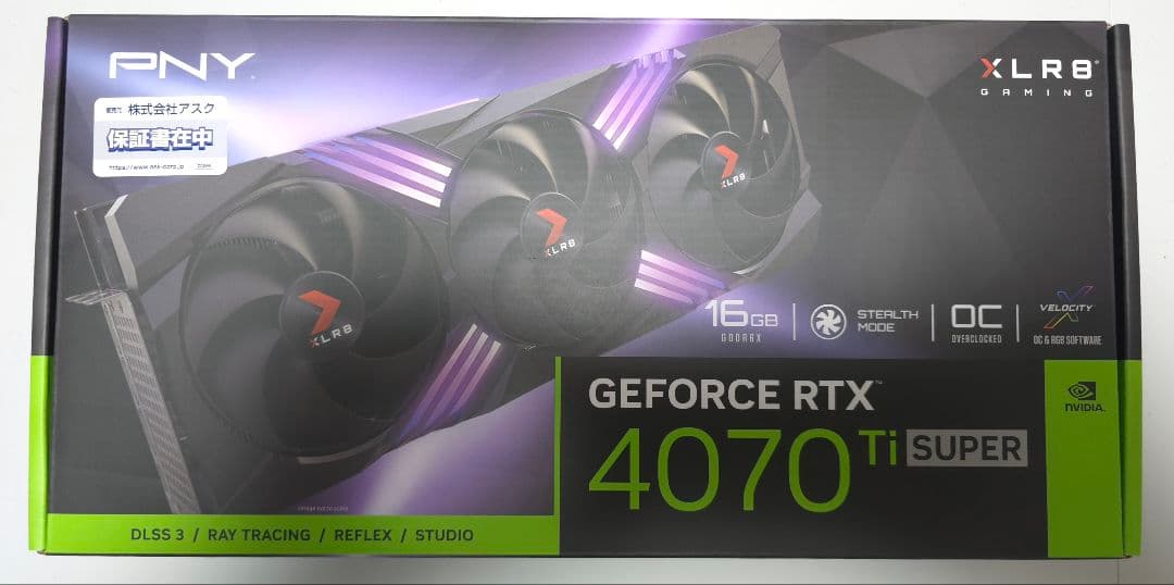 PNY GEFORCE RTX 4070Ti SUPER OC 動作品