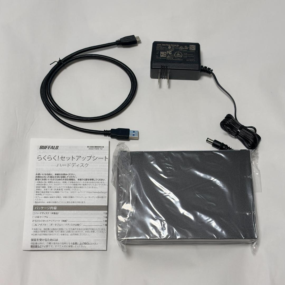 【ゆう】BUFFALO 4TB 外付けHDD HD-EDS4U3-BE