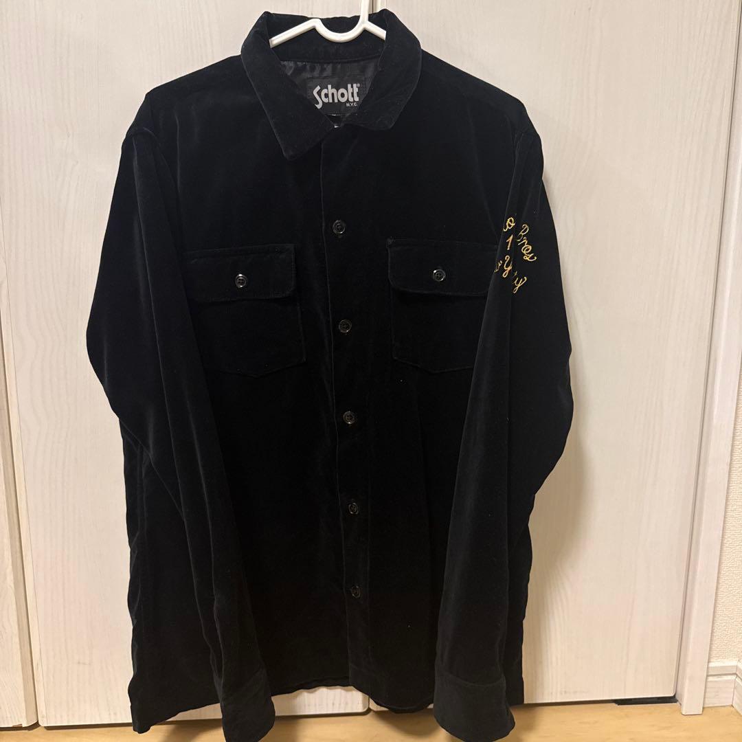 【レア】Schott スーベニアシャツ 別珍 Mサイズ