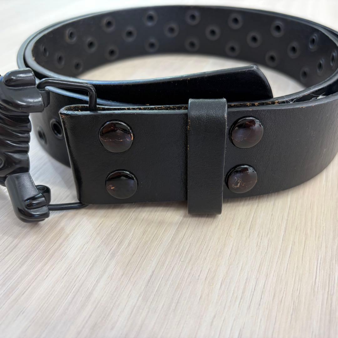 小物 oakley skull buckle belt