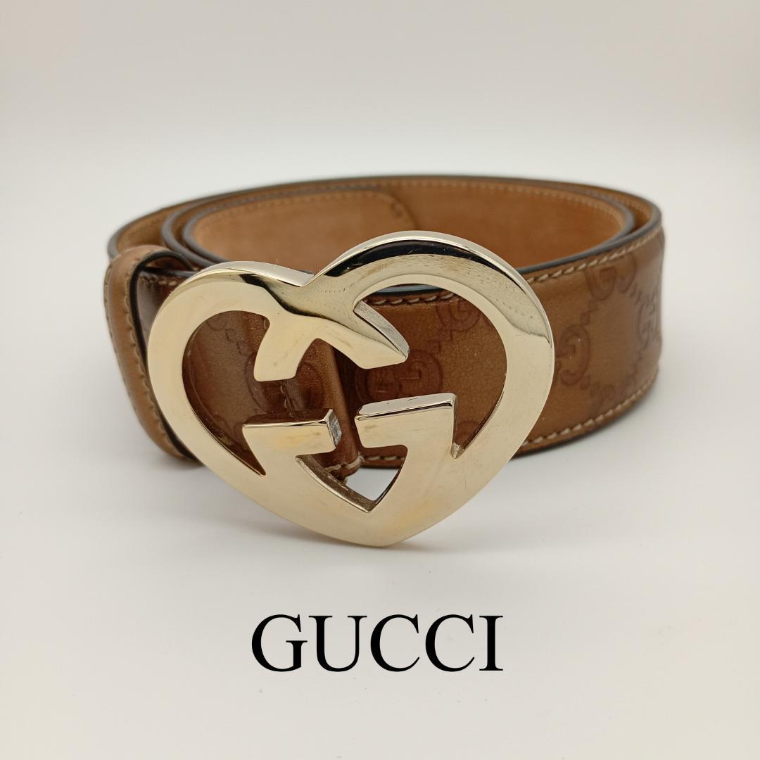 GUCCI グッチ ハート インターロッキングG ベルト 85