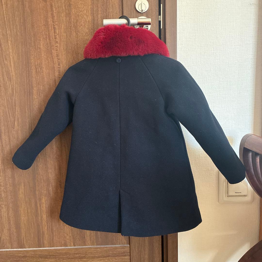 Jacadi ネイビー ウールコート 4A 104センチ ジャカディ　双子