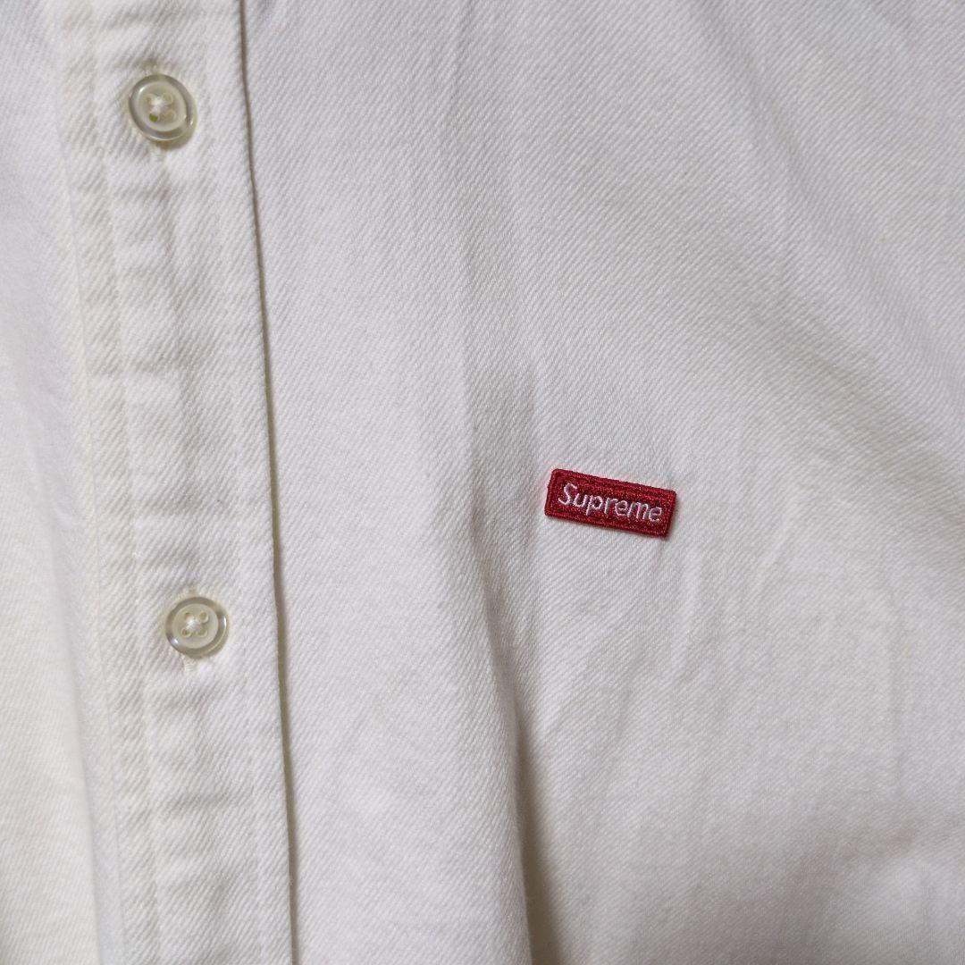 Supreme ホワイト ボタンダウンシャツ　サイズL