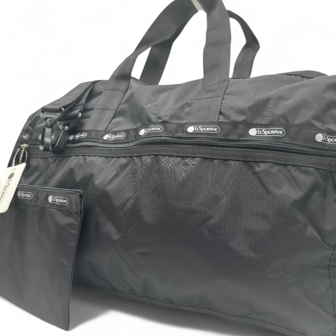 新品　LeSportsac レスポートサック　旅行用　ボストンバッグ　黒ポーチ付