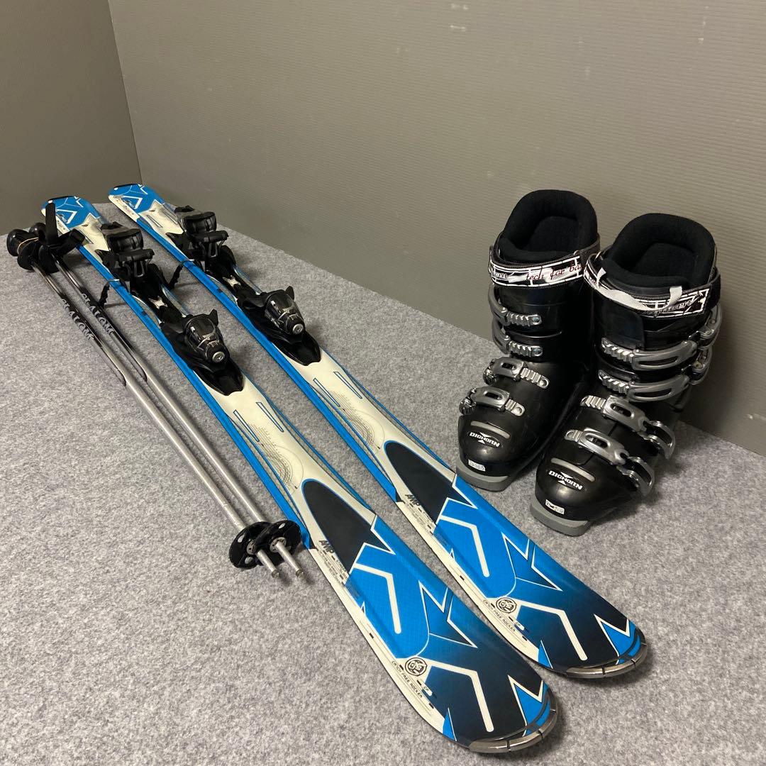 ★メンテナンス済　大人スキーセット　板153cm ブーツ 25~ 25.5cm