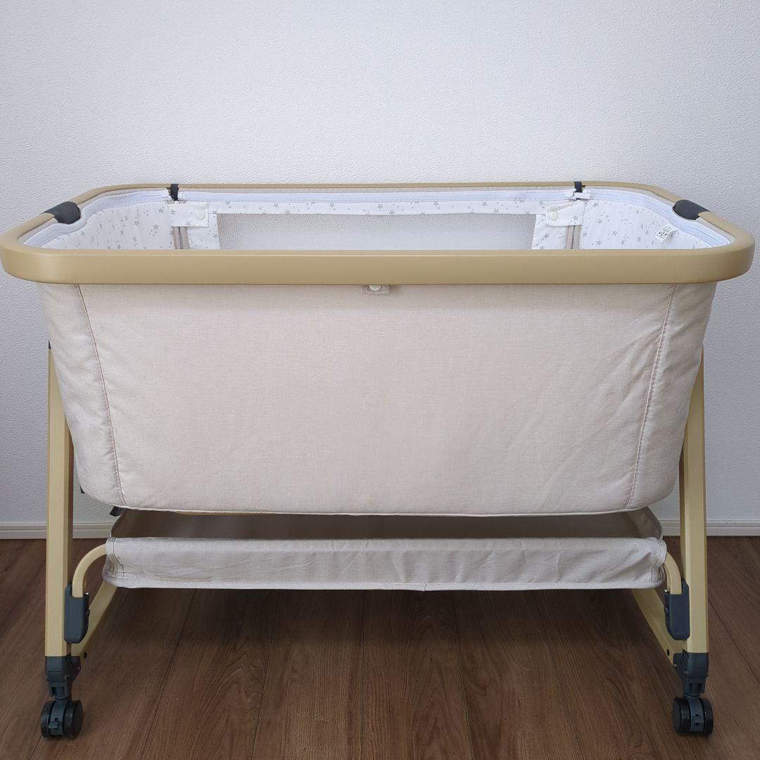 【中古良品】HZDMJ ベビーベッド　カーキ