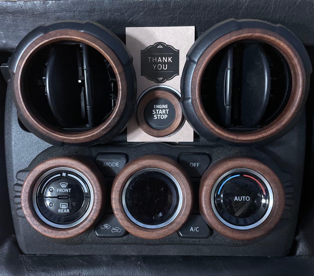 Kitken様用JB64ウォルナット製エアコン、スタート、サイドルーバーのリング