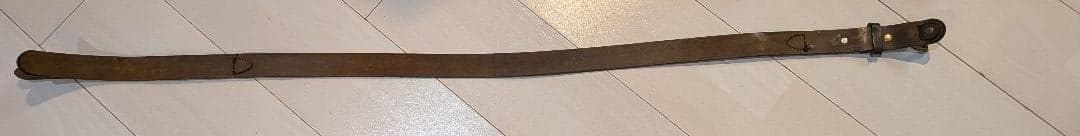 茶レザー ベルト 金色バックル