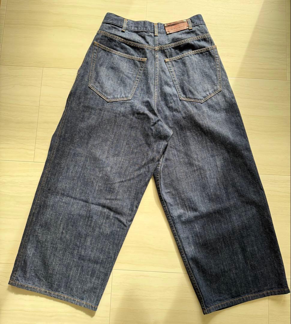 DRIES VAN NOTEN ダークデニム ワイドレッグパンツ