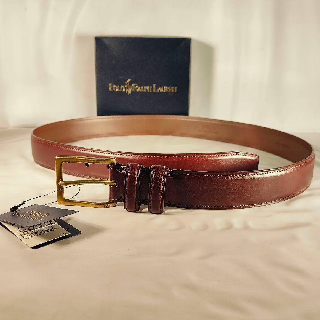 【新品 タグ付き】PRL RALPH LAUREN　高級カーフスキンドレスベルト