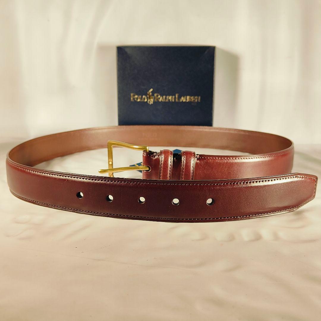 【新品 タグ付き】PRL RALPH LAUREN　高級カーフスキンドレスベルト