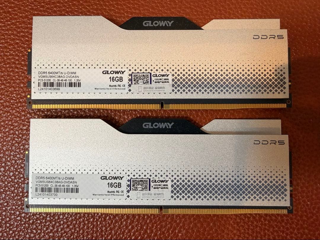 メモリー GLOWAY DDR5 6400MHz 32GB Hynix A-die