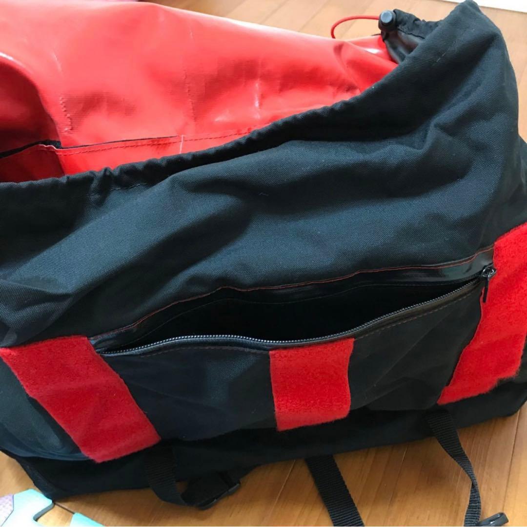 【レアカラー】Bagjack　メッセンジャーバッグ　バッグジャック　黒×赤