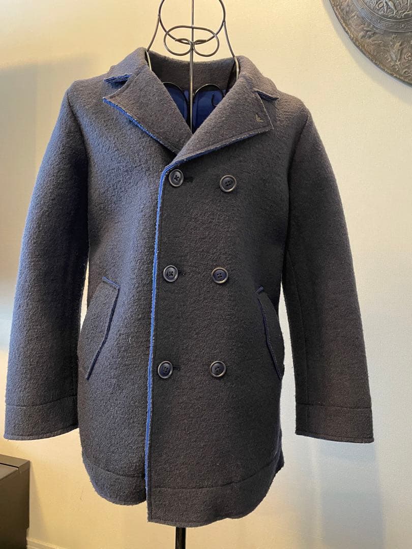 最終値下げアルマーニジュニア10A142紺色コート