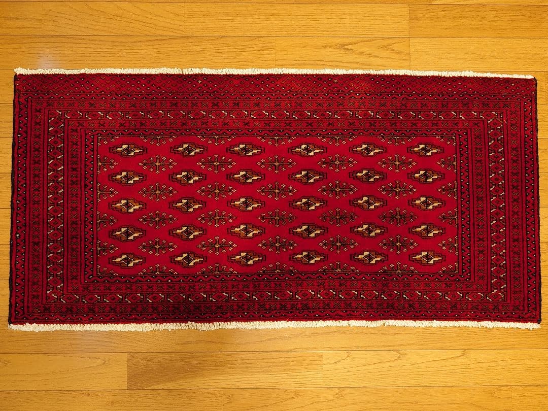 【rubi _p】ペルシャ絨毯　トルクメン　ラグ　イラン　手織り（2）