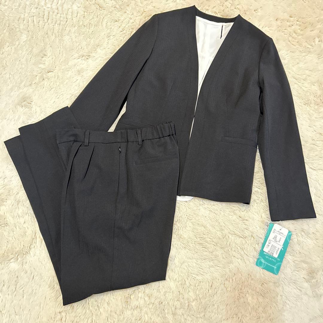未使用RIRIYANO 洗えるスーツ　セットアップ　3点セット　黒　パンツ