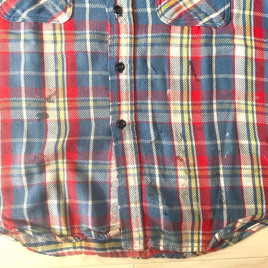 【三連休限定価格】BIG MAC 70s 単色タグ チェック柄ネルシャツ L