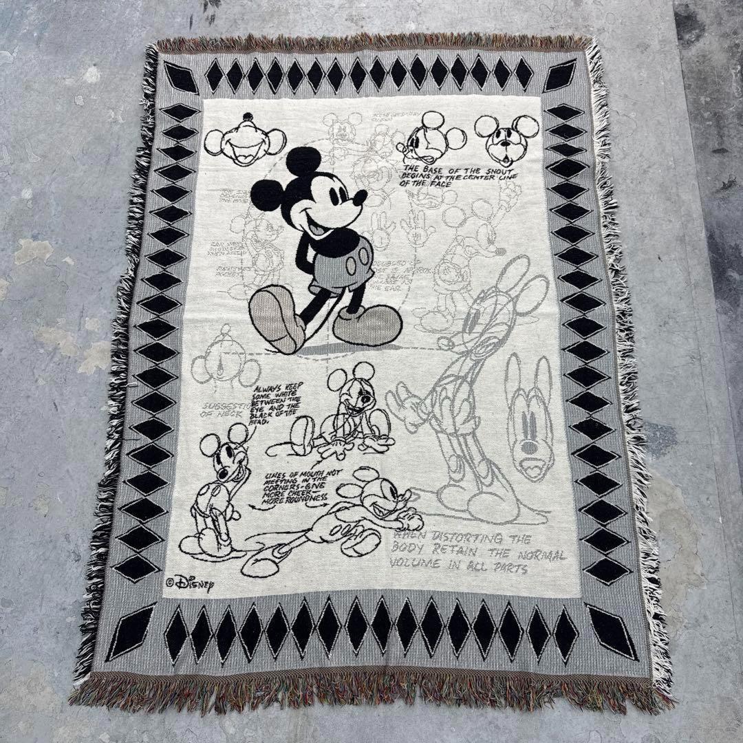 ディズニー　ミッキーマウス　マルチカバー　ソファーカバー　ラグ　155x113