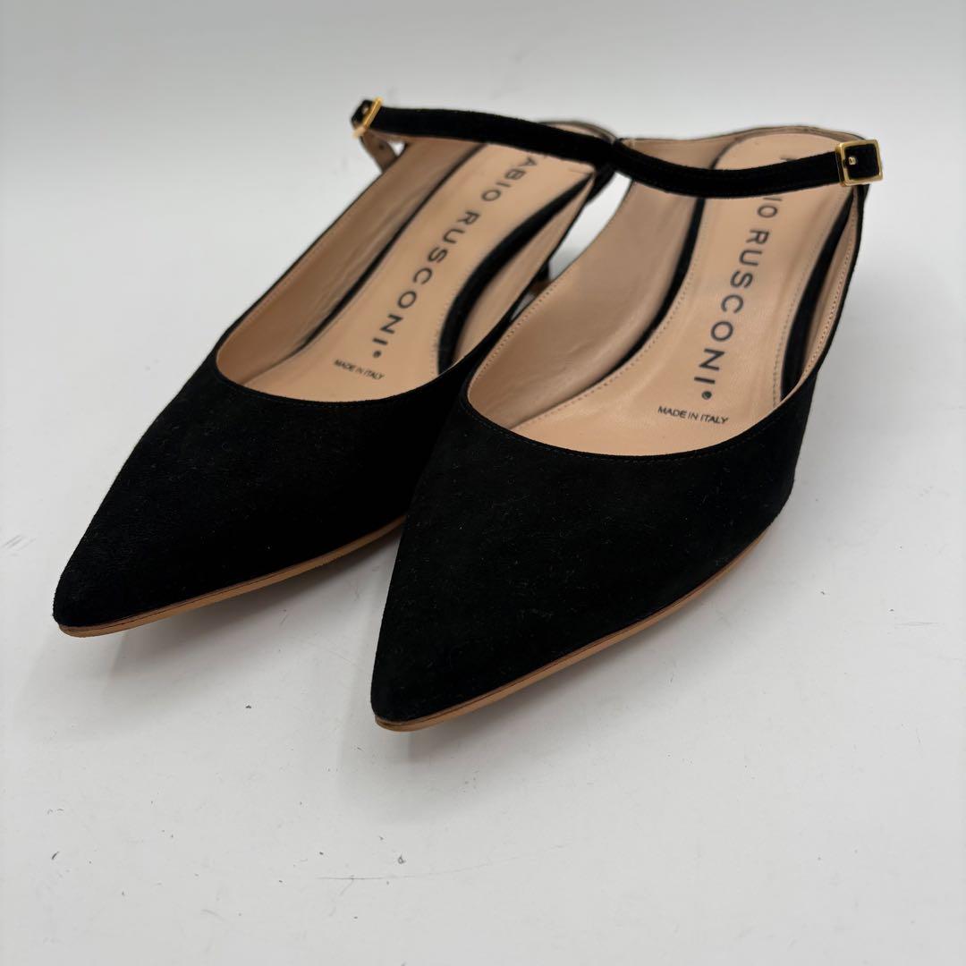 ファビオルスコーニ【24.5cm】ミュール　ストラップ　ビブラムソール　スエード