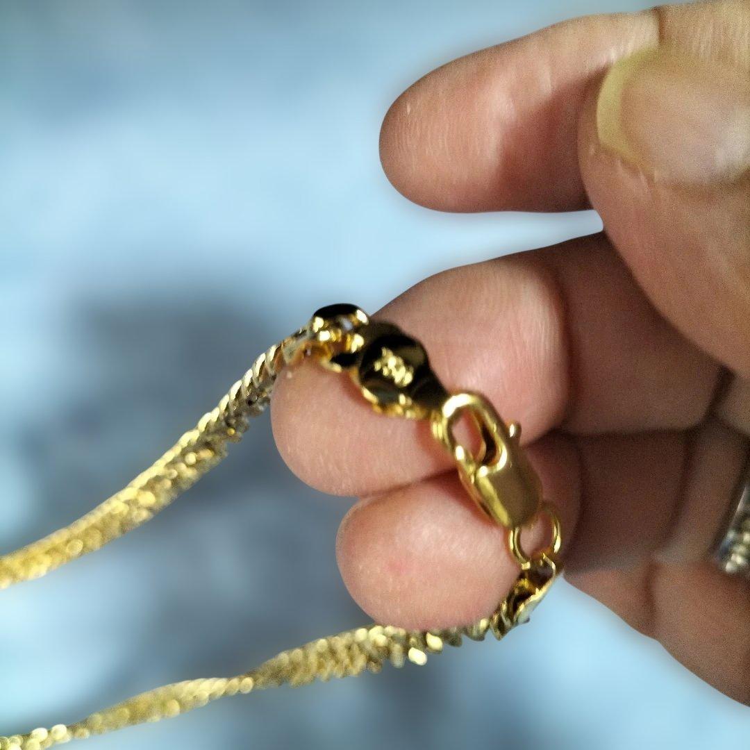 断捨離夢人　ゴールドネックレス　750　 ITARYの刻印18k26g