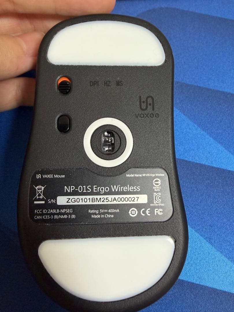 次郎三郎　VAXEE NP-01S Ergo ワイヤレスマウス　ブラック