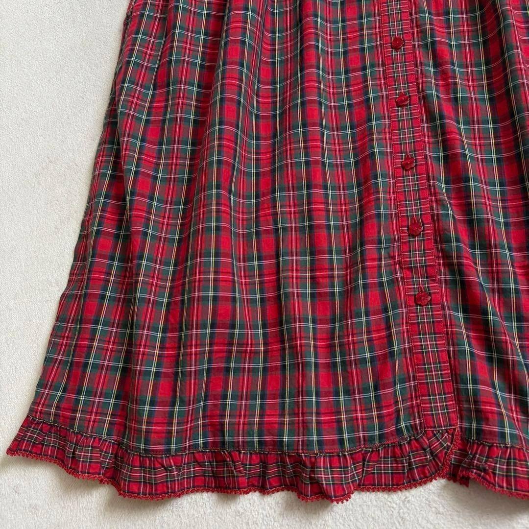 【極美品】PINK HOUSE ワンピース レッド タータンチェック 近年モデル