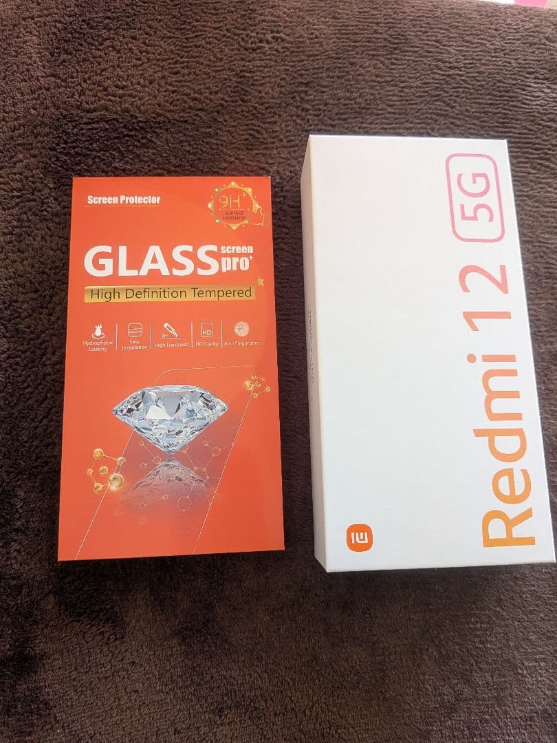 Redmi 12 5G ブラック + GLASS screen pro1枚