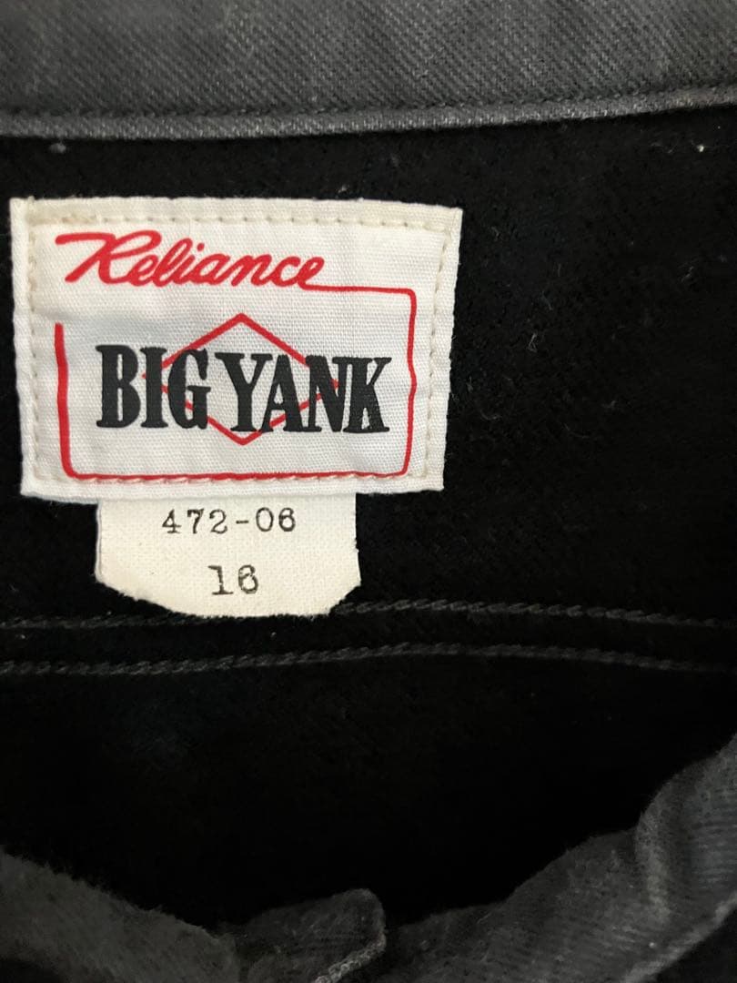 ⭐️美品⭐️BIG YANK ウールシャツ　ブラック　山ポケ　ガチャポケ　ワーク