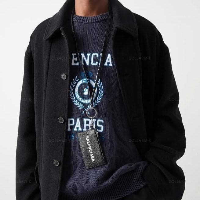 本物良品■バレンシアガ■レザー IDカードホルダー/ケース/キーリング