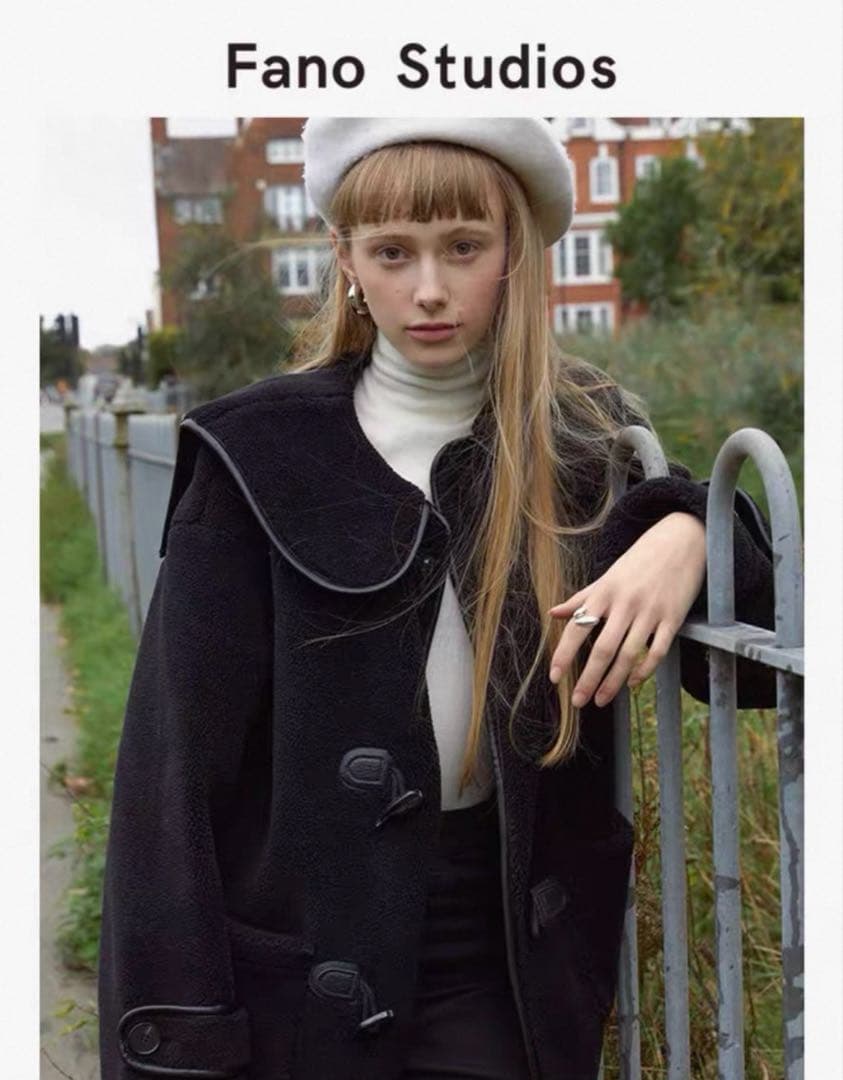 即購可Fano Studiosワイドカラー ミドルダッフルコートFD21W063