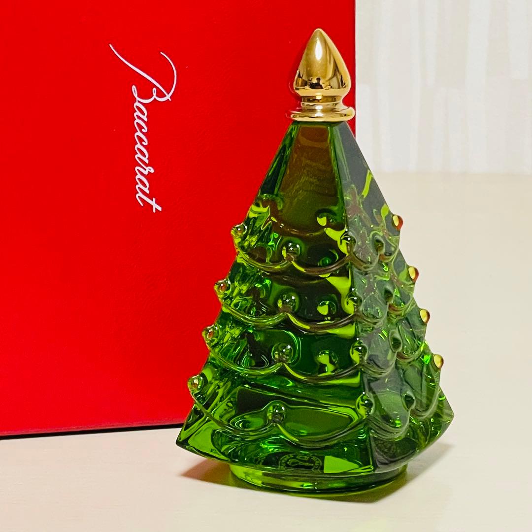 Baccarat バカラ クリスマスツリー 置物 フィギュリン グリーン ノエル