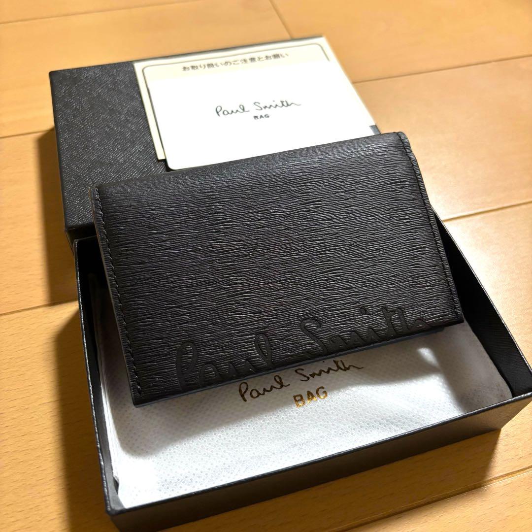 Paul Smith 現行品　クロップドロゴ　名刺入れ　新品未使用品　ブラック