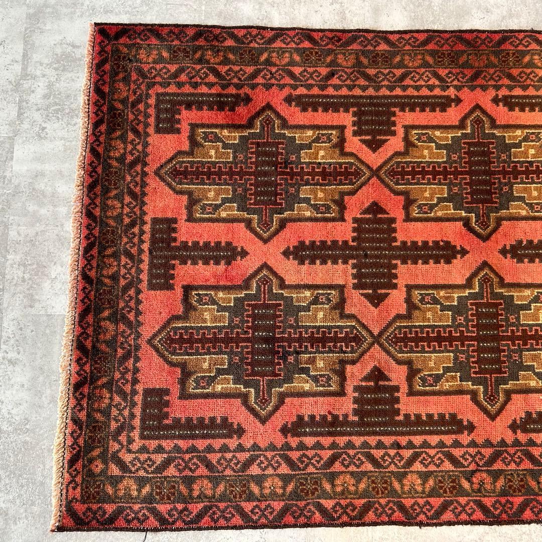 【1980's vintage】 バルーチ族作 139cm × 85cm ラグ