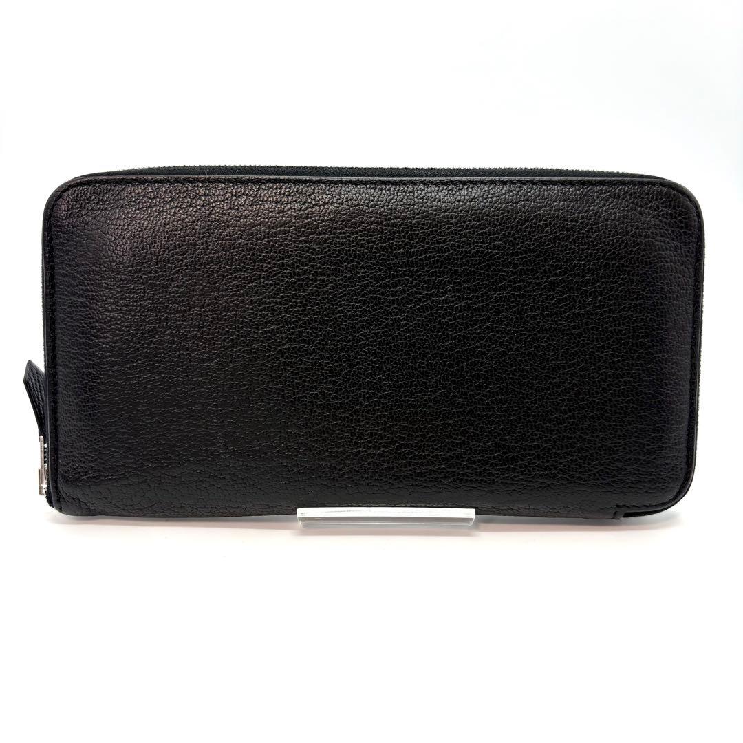 HERMES エルメス アザップロング 黒 オールレザー ブラック　長財布