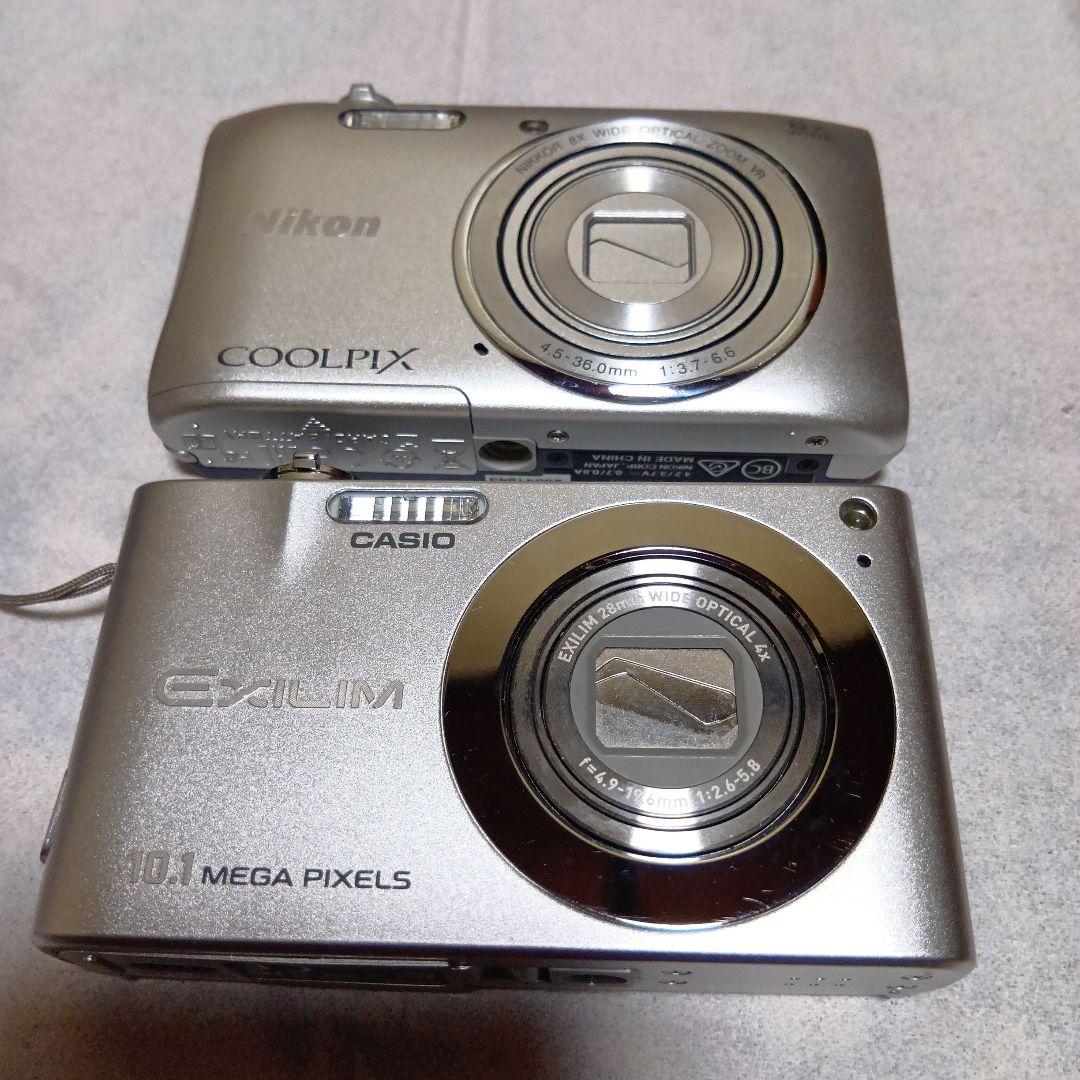Nikon COOLPIX & CASIO デジタルカメラジャンク2台セート