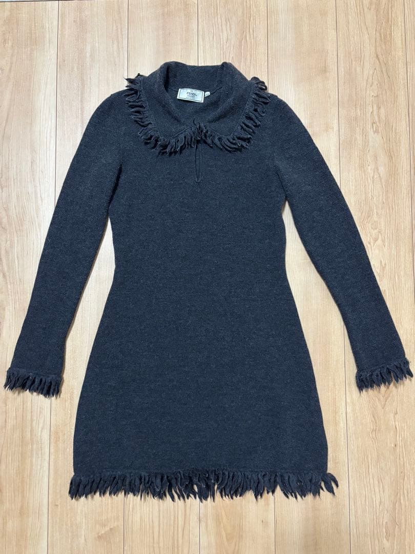 Fendi ヴィンテージ　フリンジ　ミニワンピース