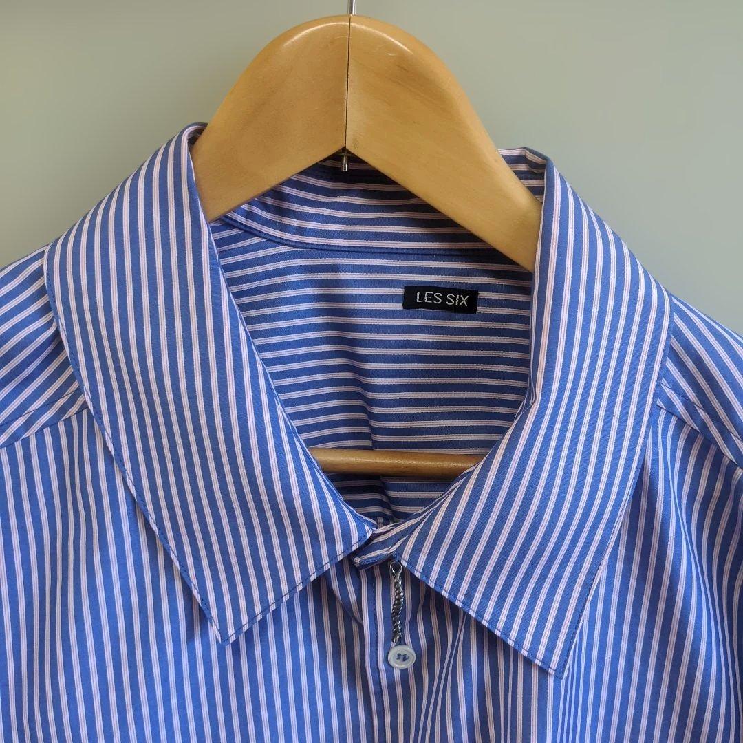 最終価格】美品 LES SIX ストライプスリップ シャツ