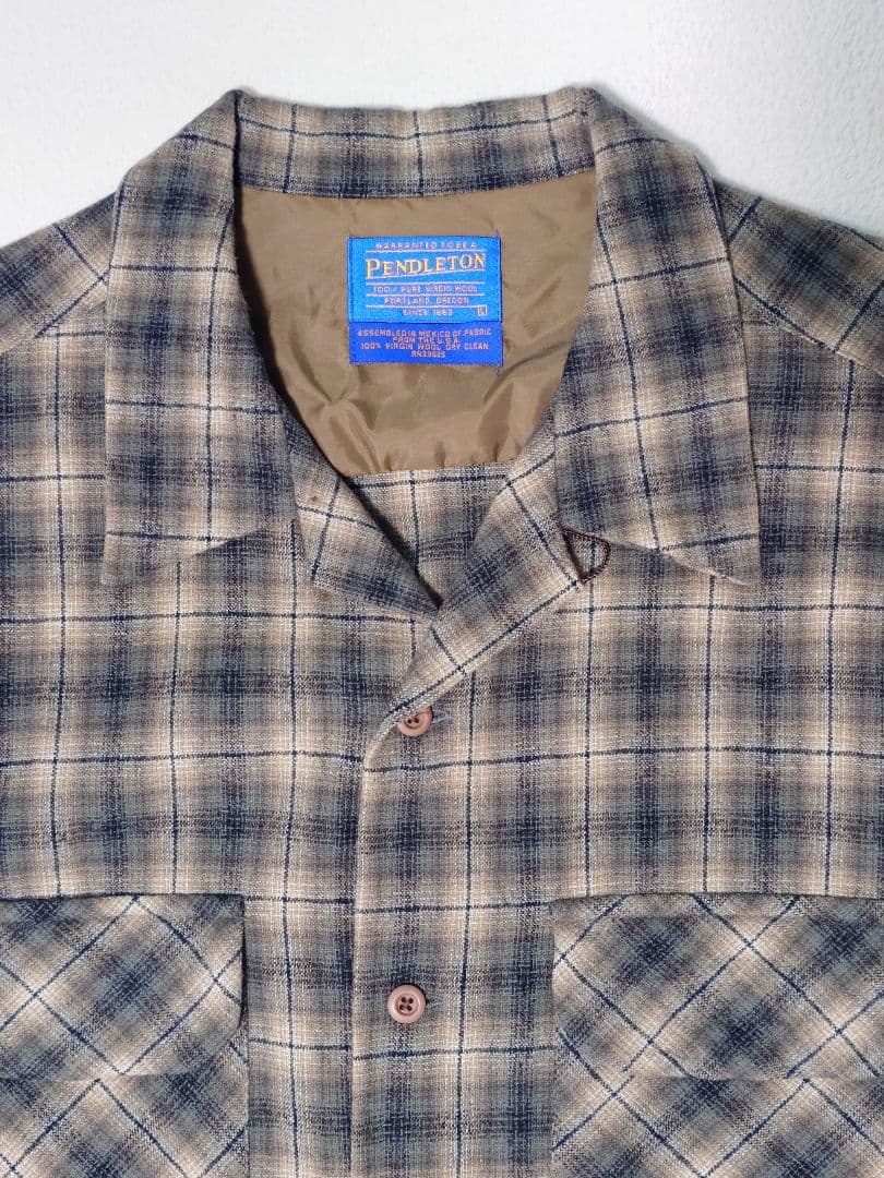 PENDLETON ペンドルトン USA製 オープンカラーネルシャツ オンブレ