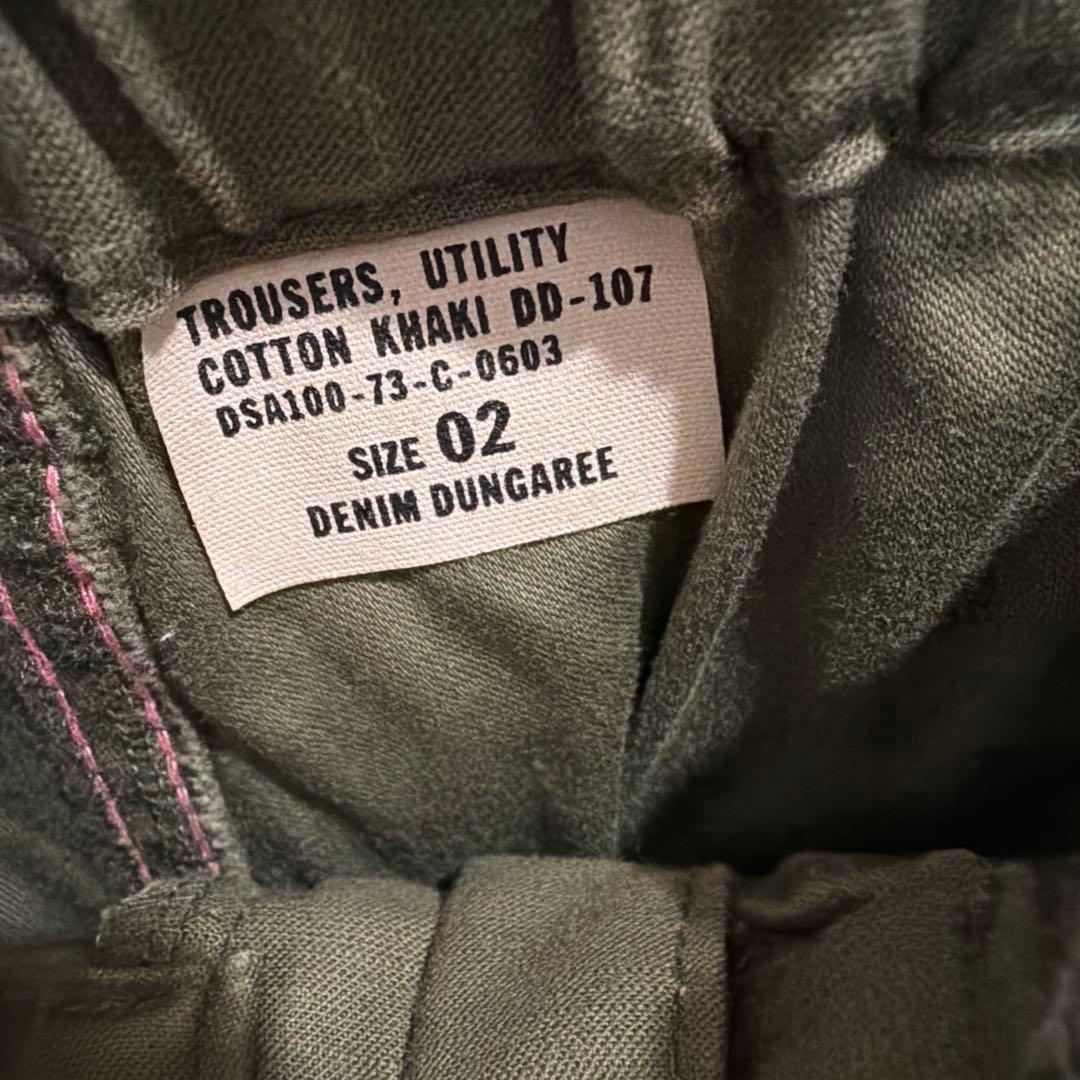 デニムアンドダンガリー らくがき カーゴパンツ カーキ 02